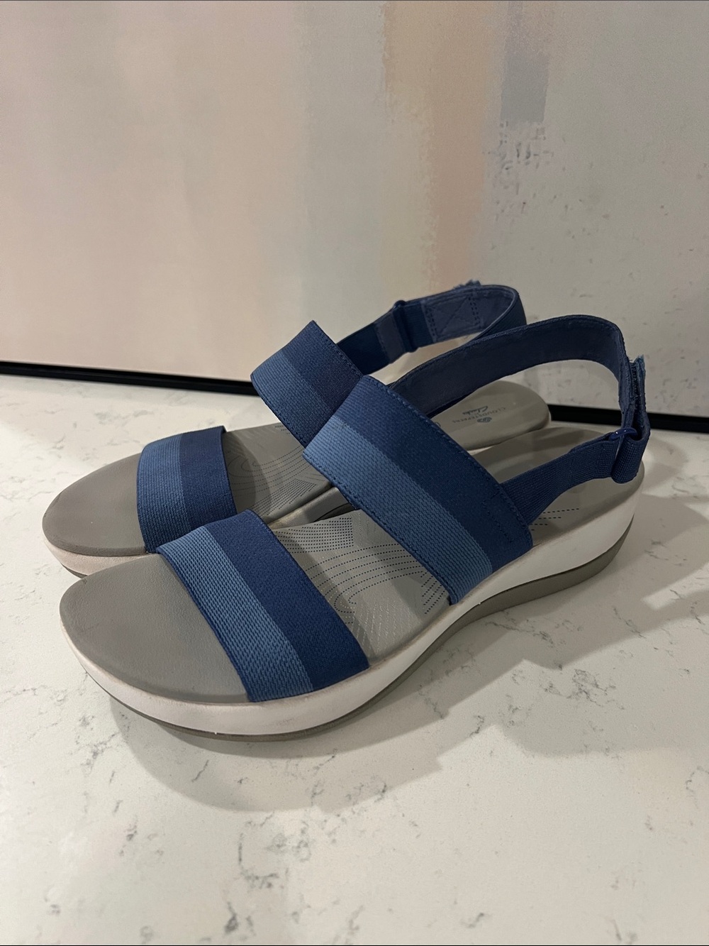 Clarks Women's Arla Jacory Wedge Sandal Size 8.5 - Picture 6 of 16